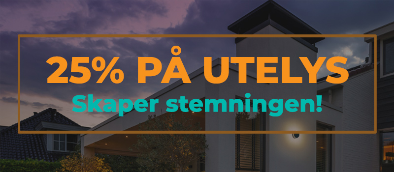 Spar 25% på utelys